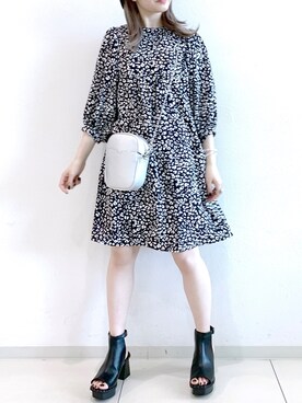 「ミニワンピ」｜MATSUさん（レディース・158cm）の春コーディネート