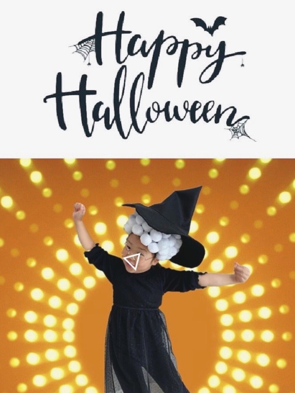 「wearhalloween2020、ハロウィン、ハロウィンコーデ、ねるねるねるね、魔女、ヅラの再利用」｜「Handmadeのアイテム（ウィッグ、ホワイト系）」を使った、𓅿yzk𓅿さん（キッズ・100cm）の秋コーディネートの1枚目の写真