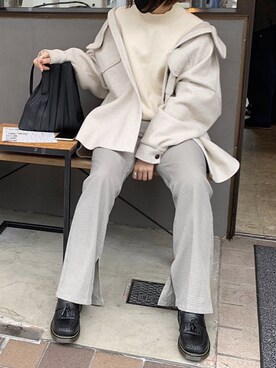 「DHOLIC（ディーホリック）のアイテム（その他アウター）」を使った、塩タンさん（レディース・163cm）の秋コーディネート