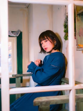 「blue」｜「アイテム（ワンピース）」を使った、☆さん（レディース・165cm）の冬コーディネート