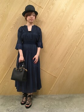 「mame」｜「アイテム（帽子）」を使った、MIDWEST FUJIIさん（レディース・160cm）の春コーディネート