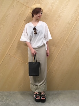 「BLANC..（ブラン）のアイテム」を使った、MIDWEST FUJIIさん（レディース・160cm）の春コーディネート