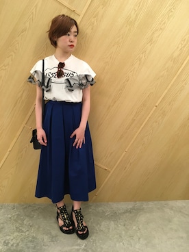 「BLANC..（ブラン）のアイテム」を使った、MIDWEST FUJIIさん（レディース・160cm）の春コーディネート