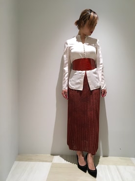「mame（マメ）のアイテム（トップス）」を使った、MIDWEST FUJIIさん（レディース・160cm）の夏コーディネート