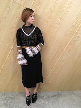 「mame（マメ）のアイテム（トップス）」を使った、MIDWEST FUJIIさん（レディース・160cm）の夏コーディネート
