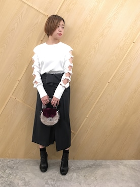 「ENFOLD（エンフォルド）のアイテム」を使った、MIDWEST FUJIIさん（レディース・160cm）の秋コーディネート