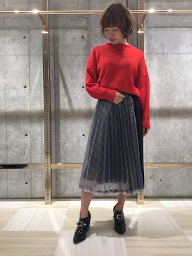 「アイテム（ブーティ）」を使った、MIDWEST FUJIIさん（レディース・160cm）の春コーディネート