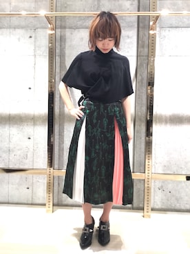 「アイテム（ブーティ）」を使った、MIDWEST FUJIIさん（レディース・160cm）の春コーディネート