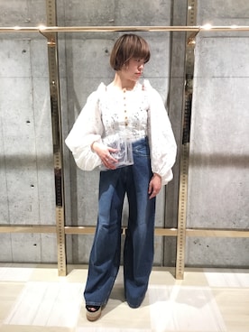 「mame（マメ）のアイテム（トップス）」を使った、MIDWEST FUJIIさん（レディース・160cm）の春コーディネート