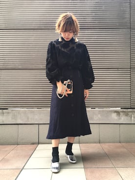 「PONTI（ポンティ）のアイテム」を使った、MIDWEST FUJIIさん（レディース・160cm）の春コーディネート