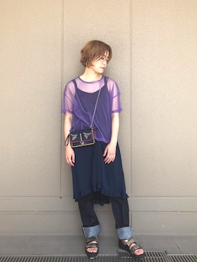 「603（ロクマルサン）のアイテム」を使った、MIDWEST FUJIIさん（レディース・160cm）の夏コーディネート