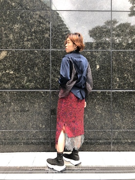 「PONTI（ポンティ）のアイテム」を使った、MIDWEST FUJIIさん（レディース・160cm）の秋コーディネート