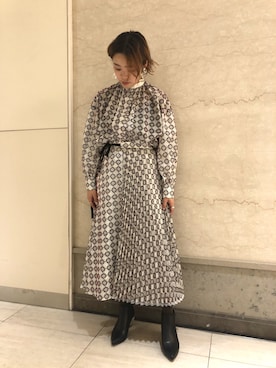 「PONTI（ポンティ）のアイテム」を使った、MIDWEST FUJIIさん（レディース・160cm）の秋コーディネート