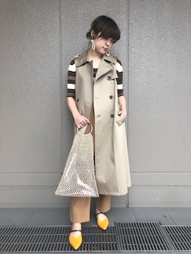 「muller of yoshiokubo（ミュラーオブヨシオクボ）のアイテム（その他パンツ）」を使った、MIDWEST FUJIIさん（レディース・160cm）の春コーディネート