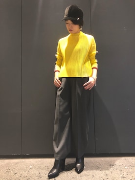 「PONTI（ポンティ）のアイテム」を使った、MIDWEST FUJIIさん（レディース・160cm）の秋コーディネート