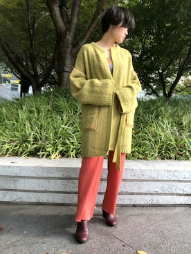 「TAN（タン）のアイテム」を使った、MIDWEST FUJIIさん（レディース・160cm）の秋コーディネート