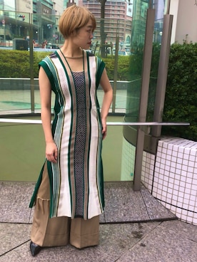 「mame（マメ）のアイテム（ワンピース/ドレス）」を使った、MIDWEST FUJIIさん（レディース・160cm）の冬コーディネート