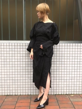 「mame（マメ）のアイテム（ワンピース/ドレス）」を使った、MIDWEST FUJIIさん（レディース・160cm）の冬コーディネート