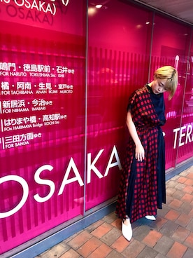 「TOGA PULLA（トーガ　プルラ）のアイテム（ワンピース）」を使った、MIDWEST FUJIIさん（レディース・160cm）の冬コーディネート