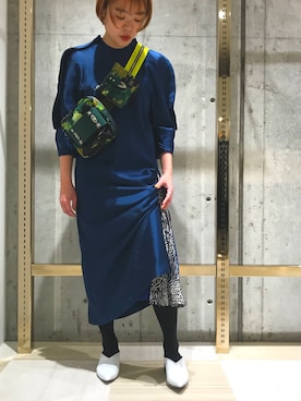 「TOGA PULLA（トーガ　プルラ）のアイテム（ワンピース/ドレス）」を使った、MIDWEST FUJIIさん（レディース・160cm）の春コーディネート