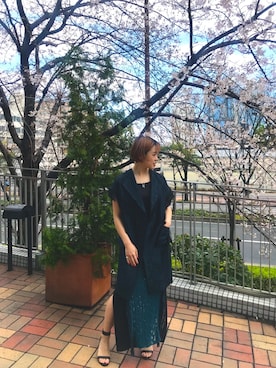 「EBONY（エボニー）のアイテム」を使った、MIDWEST FUJIIさん（レディース・160cm）の春コーディネート