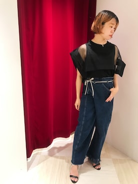 「MAISON EUREKA（メゾンエウレカ）のアイテム」を使った、MIDWEST FUJIIさん（レディース・160cm）の夏コーディネート