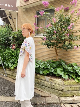 「AKIRANAKA（アキラナカ）のアイテム（ワンピース/ドレス）」を使った、MIDWEST FUJIIさん（レディース・160cm）の夏コーディネート