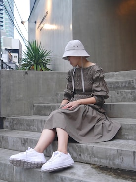 「AKIRANAKA（アキラナカ）のアイテム（ワンピース/ドレス）」を使った、MIDWEST FUJIIさん（レディース・160cm）の夏コーディネート