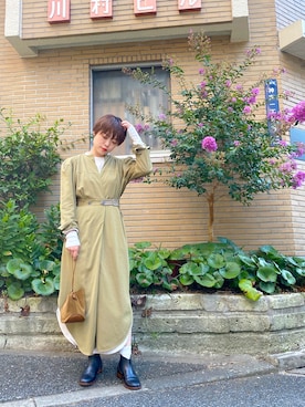 「MARROW（マロウ）のアイテム」を使った、MIDWEST FUJIIさん（レディース・160cm）の秋コーディネート