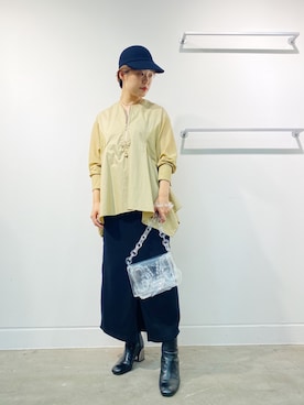 「mame（マメ）のアイテム（バッグ）」を使った、MIDWEST FUJIIさん（レディース・160cm）の秋コーディネート