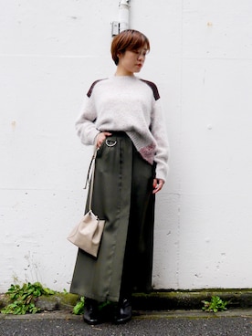 「MARROW（マロウ）のアイテム」を使った、MIDWEST FUJIIさん（レディース・160cm）の秋コーディネート