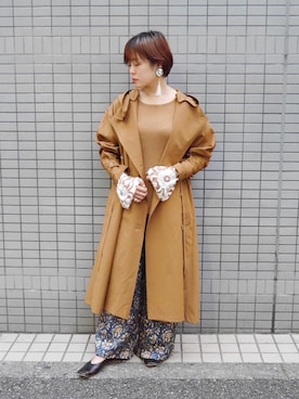 「muller of yoshiokubo（ミュラーオブヨシオクボ）のアイテム（その他パンツ）」を使った、MIDWEST FUJIIさん（レディース・160cm）の秋コーディネート