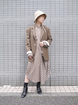「JOHN LAWRENCE SULLIVAN（ジョンローレンスサリバン）のアイテム（ジャケット/アウター）」を使った、MIDWEST FUJIIさん（レディース・160cm）の秋コーディネート