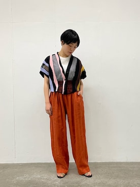 「AKIRANAKA（アキラナカ）のアイテム」を使った、MIDWEST FUJIIさん（レディース・160cm）の春コーディネート