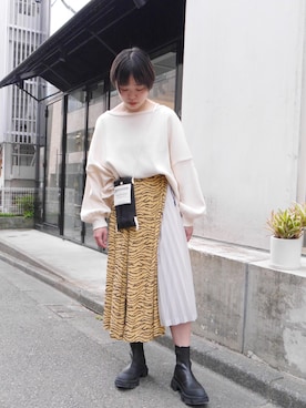 「both（ボス）のアイテム」を使った、MIDWEST FUJIIさん（レディース・160cm）の春コーディネート