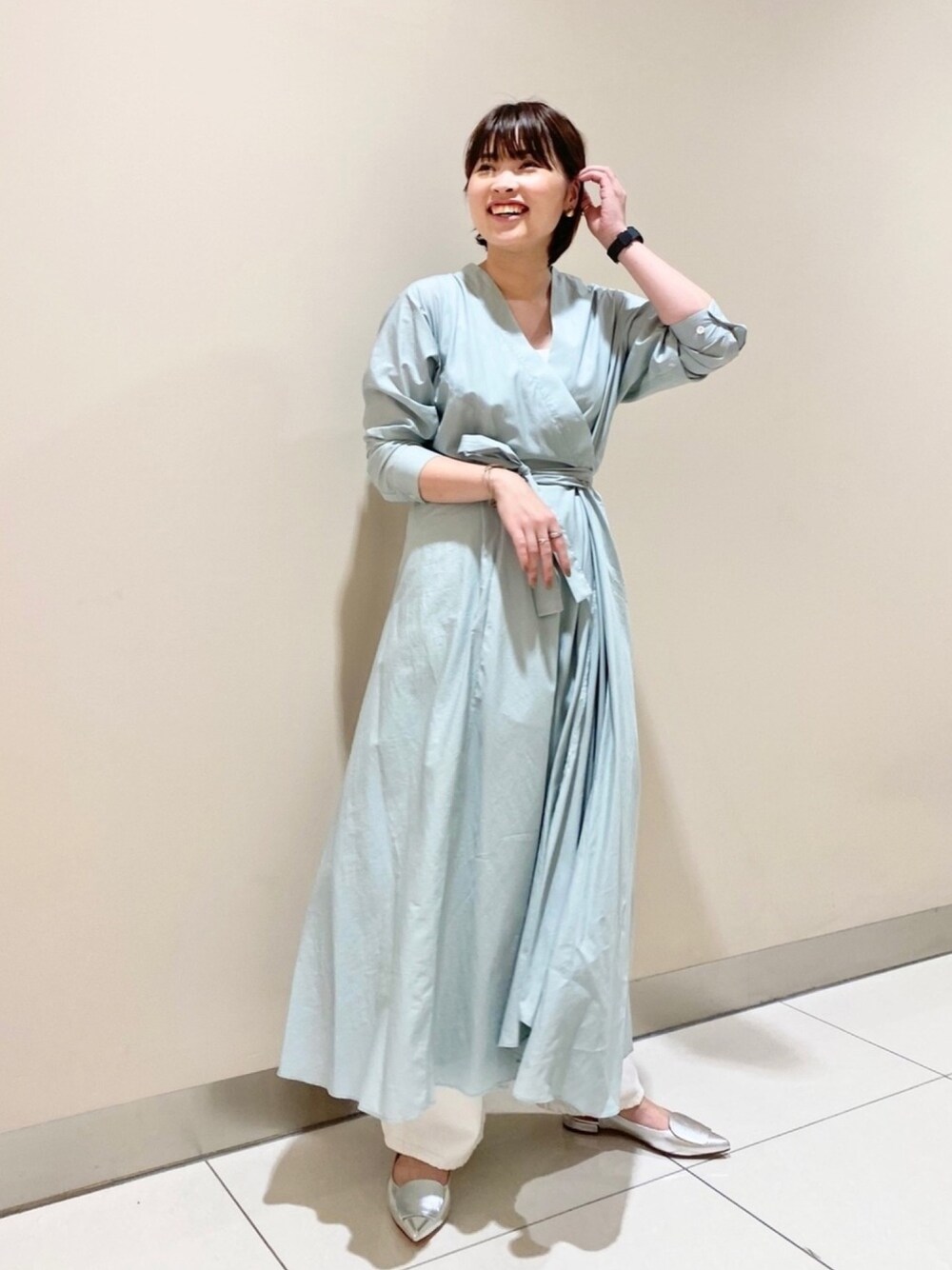 qualite / カリテ コットンカシュクールロングシャツドレス 楽天市場】【SALE／40%OFF】コットンカシュクールロングシャツ