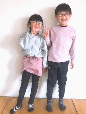 「アイテム（その他トップス）」を使った、yuririさん（キッズ・110cm）の春コーディネート