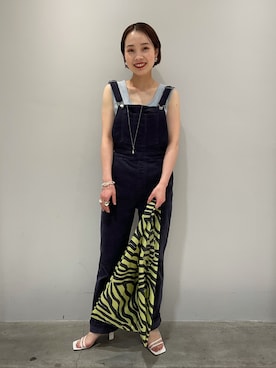 「ROLLA'S（ローラス）のアイテム（オールインワン・サロペット）」を使った、AKARIさん（レディース・157cm）の夏コーディネート