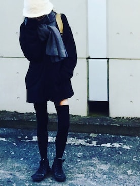 「LUGGAGE LABEL（ラゲッジレーベル）のアイテム」を使った、ciccaさん（レディース・166cm）の冬コーディネート