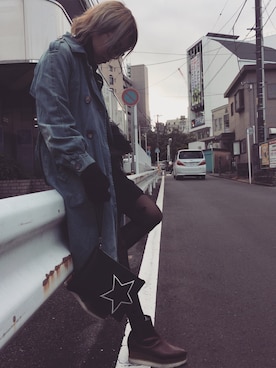 「AVAN LILY（アヴァンリリィ）のアイテム（トレンチコート）」を使った、ciccaさん（レディース・166cm）の春コーディネート