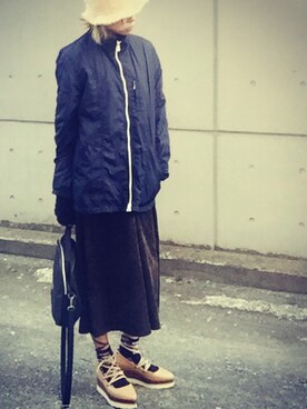 「tk.TAKEO KIKUCHI（ティーケータケオキクチ）のアイテム（ジャケット/アウター）」を使った、ciccaさん（レディース・166cm）の春コーディネート