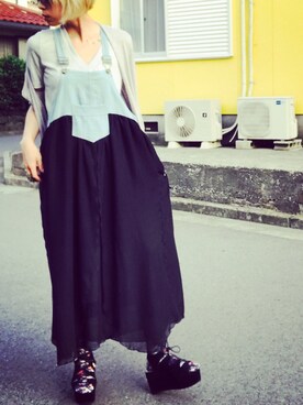 「one way（ワンウェイ）のアイテム（シューズ）」を使った、ciccaさん（レディース・166cm）の夏コーディネート