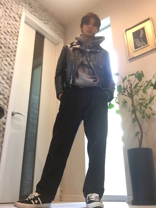 りょう|schottのライダースジャケットを使ったコーディネート WEAR