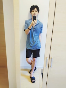 「アイテム（サンダル）」を使った、なかむーさん（メンズ・171cm）の夏コーディネート