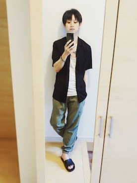 「アイテム（サンダル）」を使った、なかむーさん（メンズ・171cm・30代）の夏コーディネート