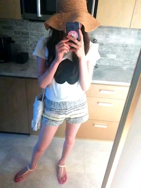 「holster（ホルスター）のアイテム」を使った、はぴみさん（レディース・164cm）の夏コーディネート