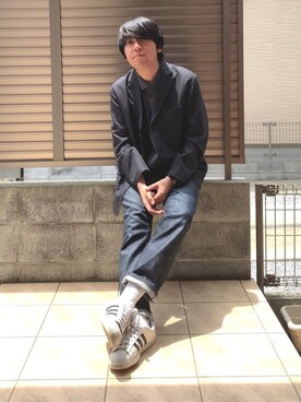 Uniqlo ユニクロ のポロシャツ グレー系 を使ったメンズ人気ファッションコーディネート Wear