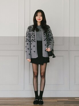「 プチプラ」｜「アイテム（その他アウター）」を使った、2perさん（レディース・163cm）の冬コーディネート
