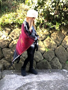「BILLABONG（ビラボン）のアイテム（ジャケット/アウター）」を使った、mycoさん（レディース・155cm）の冬コーディネート