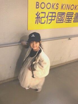 「ノーカラージャケット」｜「アイテム（福袋/福箱）」を使った、a☺︎piiさん（キッズ・90cm）の秋コーディネート